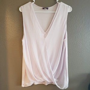 Silk Sleeveless Drape Top
